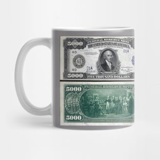 $5000 Bill Paper Money Mug